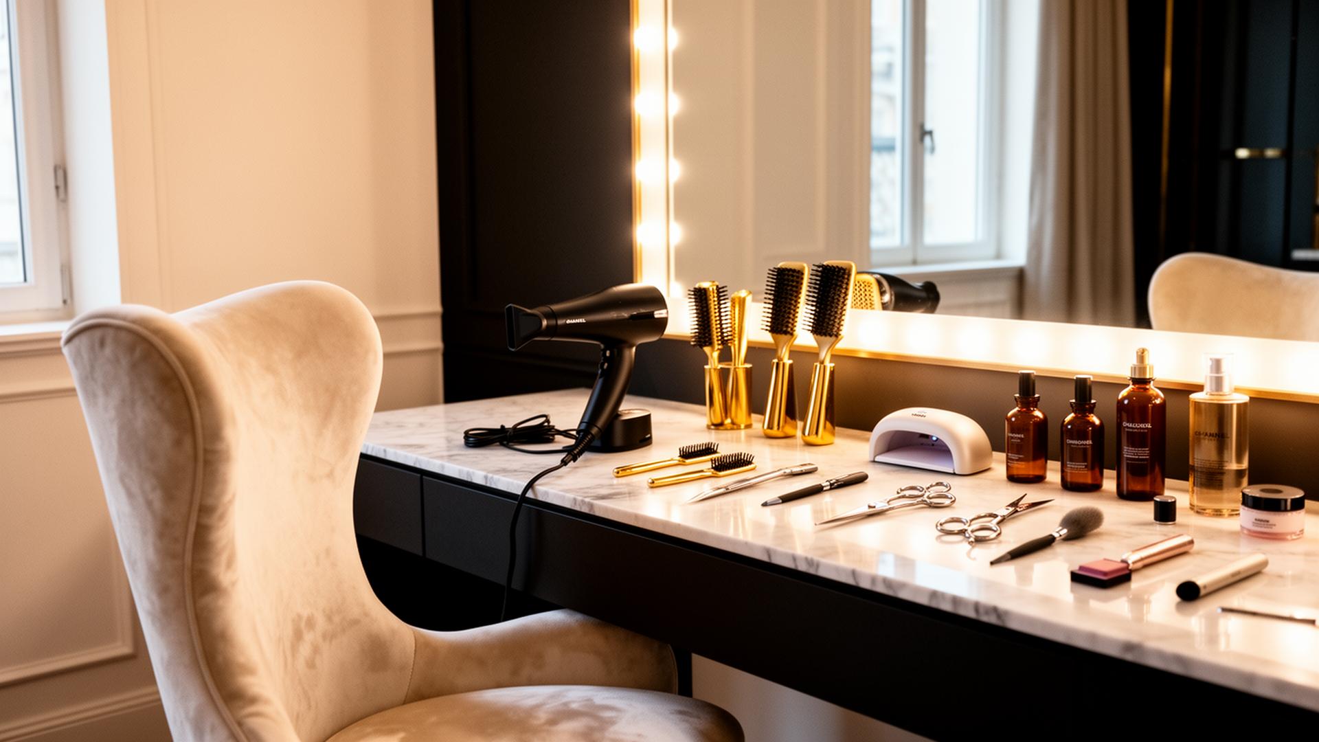 Luksuzni beauty kutak sa tronom, osvetljenim ogledalom i premium alatima